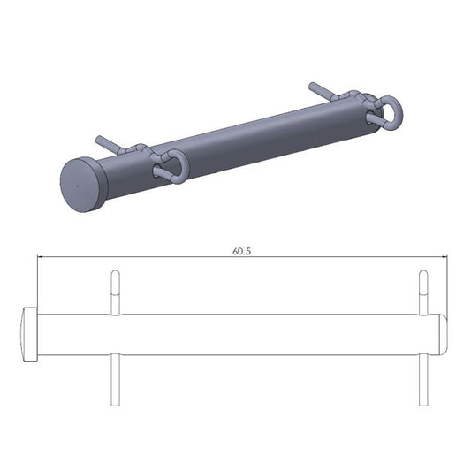 BRAKE PAD PIN 60,5mm Bak KTM/Husqvarna/Husaberg '09-'19 Moto Master