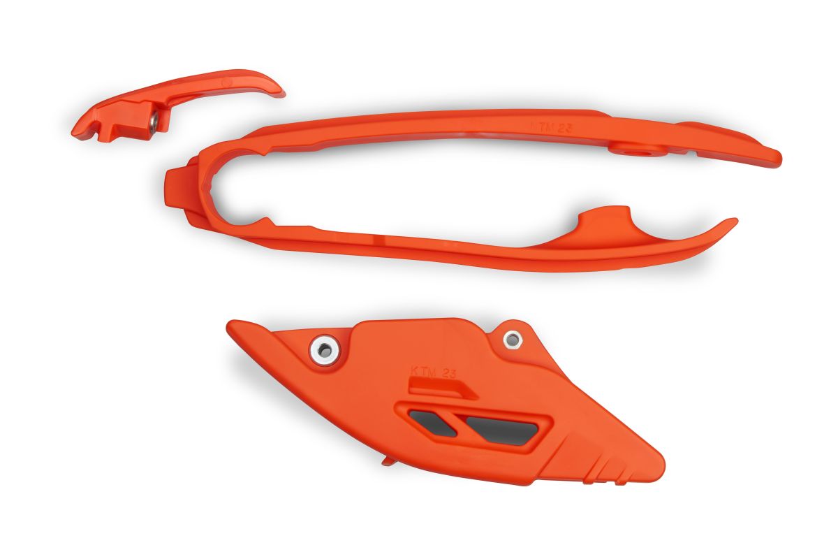 Kedjesläpa och kedjestyrare Set KTM 23-25 Orange Ufo
